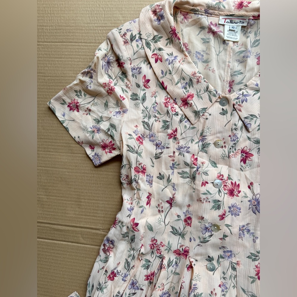 Talbots Women’s Button Down Floral Pattern Dress … - image 3